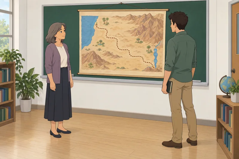 El cuestionario bíblico sobre Números muestra un mapa.