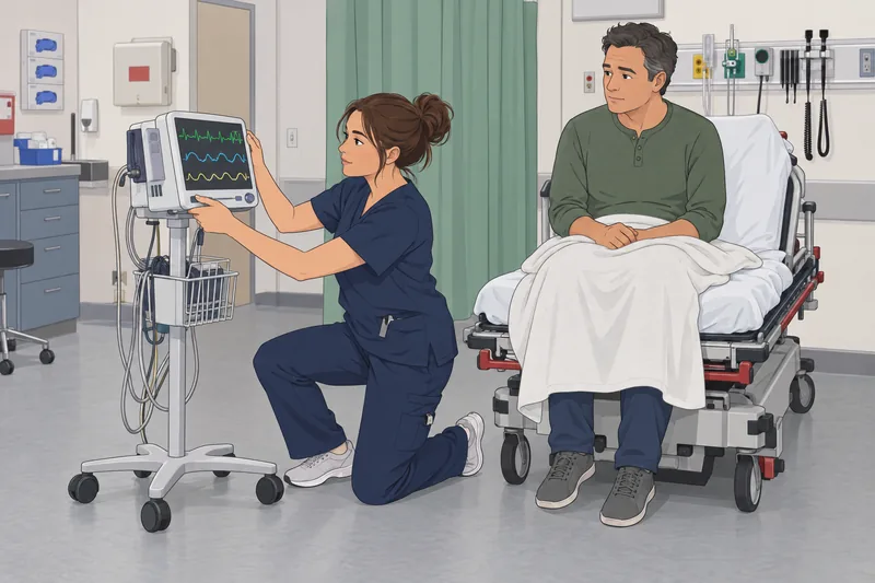 Nursing Specialty Quiz shows an emergency nurse monitoring.