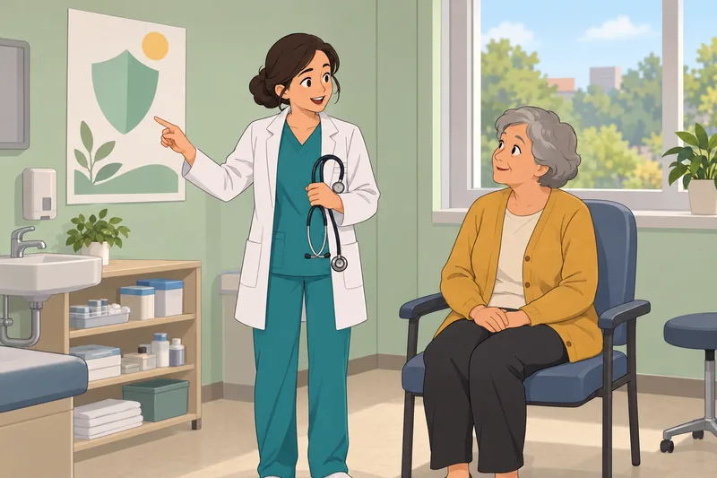 Nursing Specialty Quiz shows a nurse guiding screening.