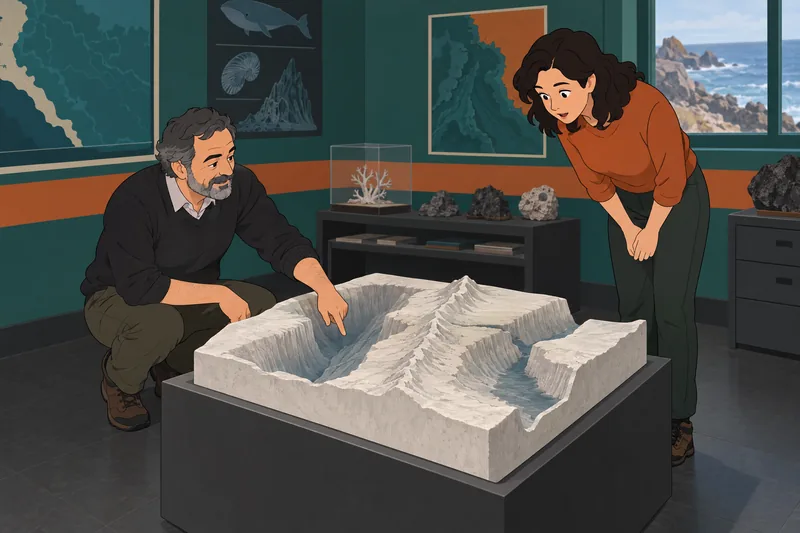 El cuestionario sobre los océanos junto al relieve.