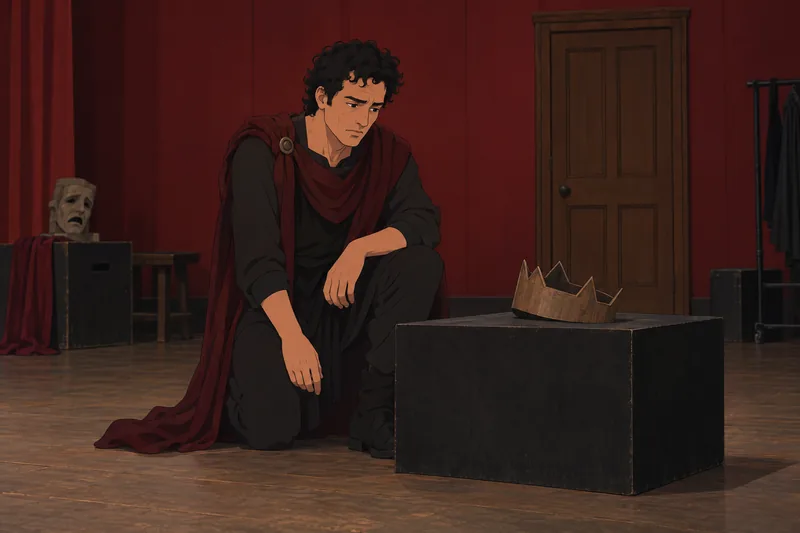 Oedipus Rex Quiz frames a fallen crown.