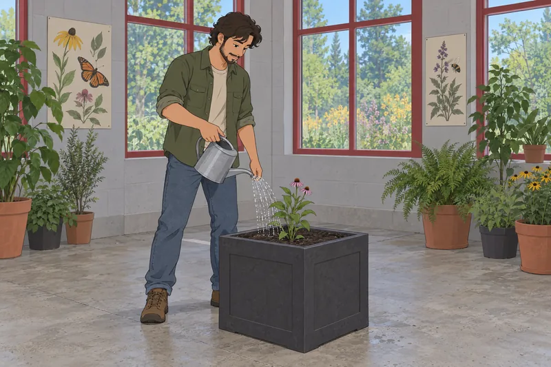 Se observa responsabilidad ambiental junto a una plántula.