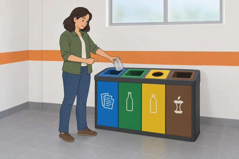 Se observa responsabilidad ambiental en un aula.