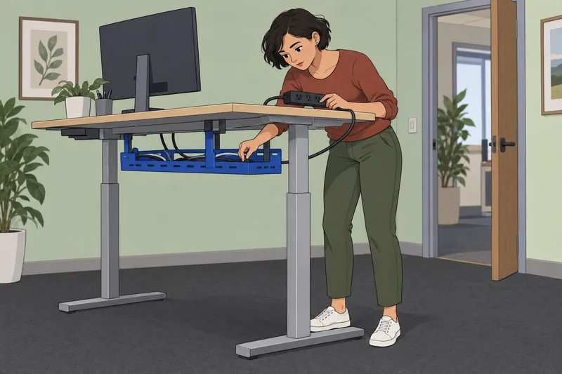 Office Desk Quiz shows a clear cable route.