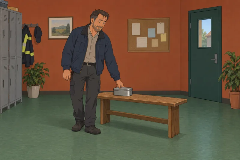 Oldenburg Burnout Inventory shows a closed lunch tin.