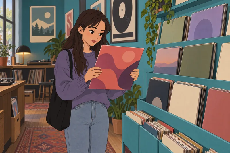 Olivia Rodrigo Quiz: a fan studies an album.