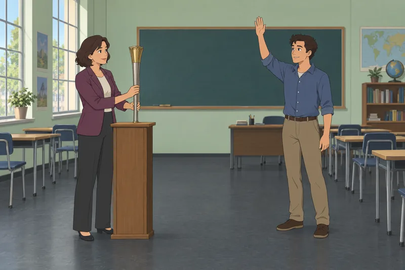 Olympics Quiz shows a torch in class.