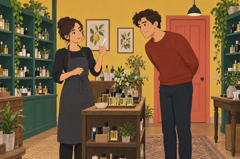 Omega Scent Quiz shows a careful scent choice.