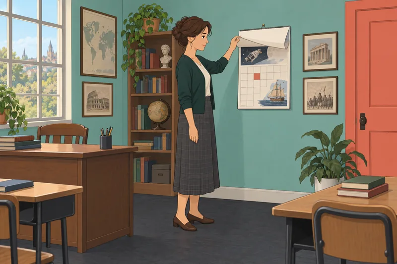 El cuestionario «Un día» está en clase.