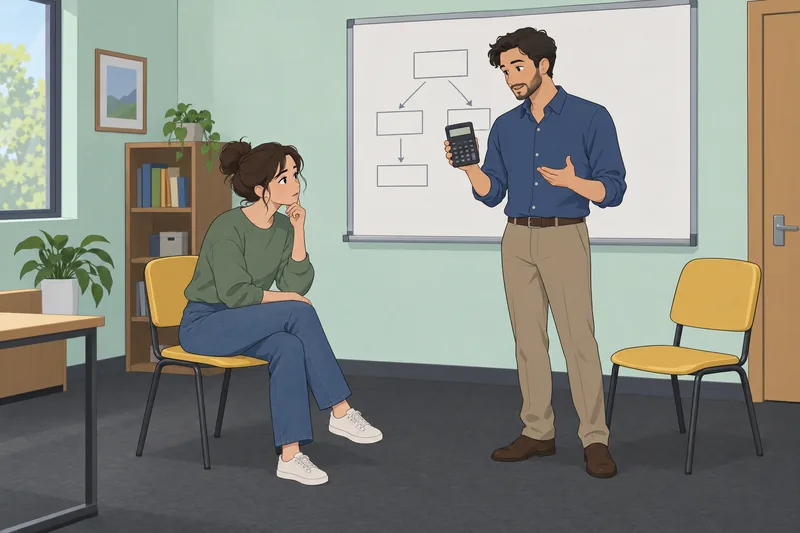 Online Financial Accounting lesson uses a calculator.
