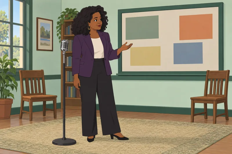El cuestionario sobre Oprah presenta una sala serena.