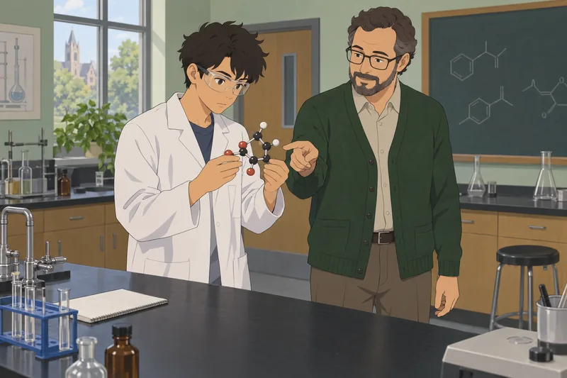 Organic Chemistry Quiz: A teaching lab scene.