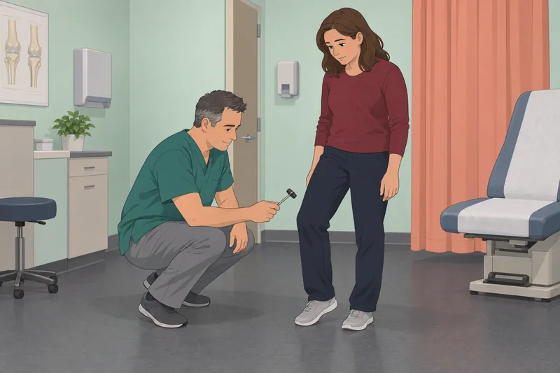 Orthopedic Quiz shows a clinician checking a knee.