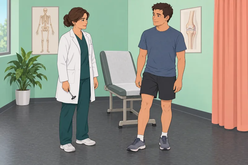 El cuestionario de ortopedia muestra una rodilla.