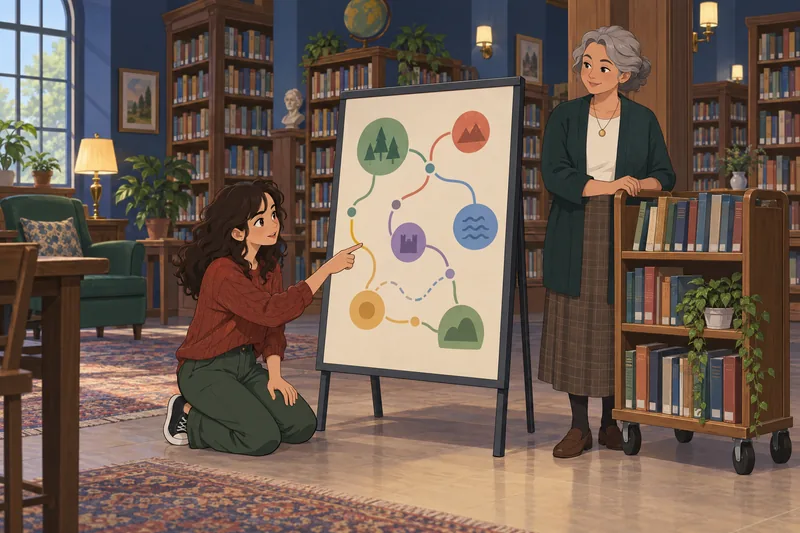 Outsiders Quiz maps themes inside a library.
