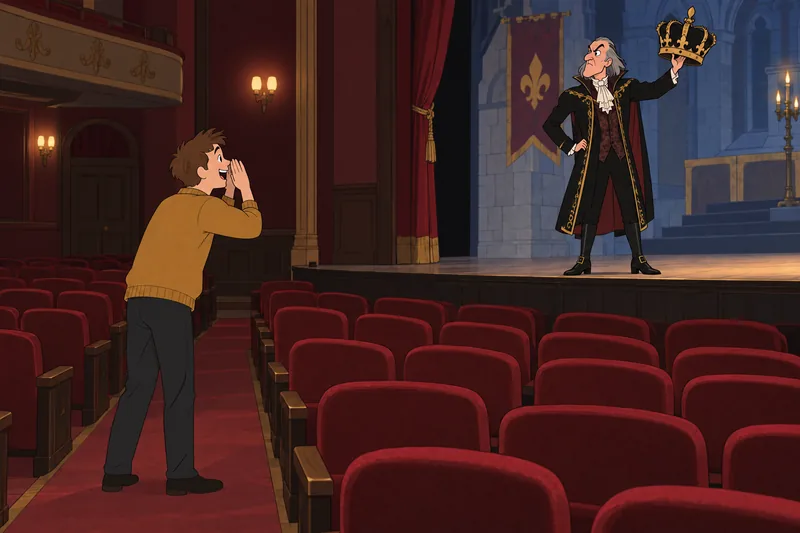 Pantomime Quiz: Audience calls toward a villain.