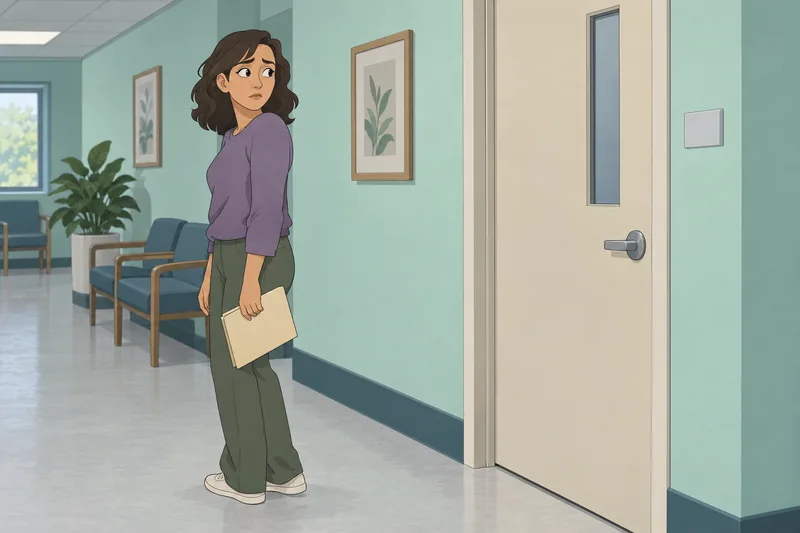 Paranoid Personality Disorder test near a clinic door.