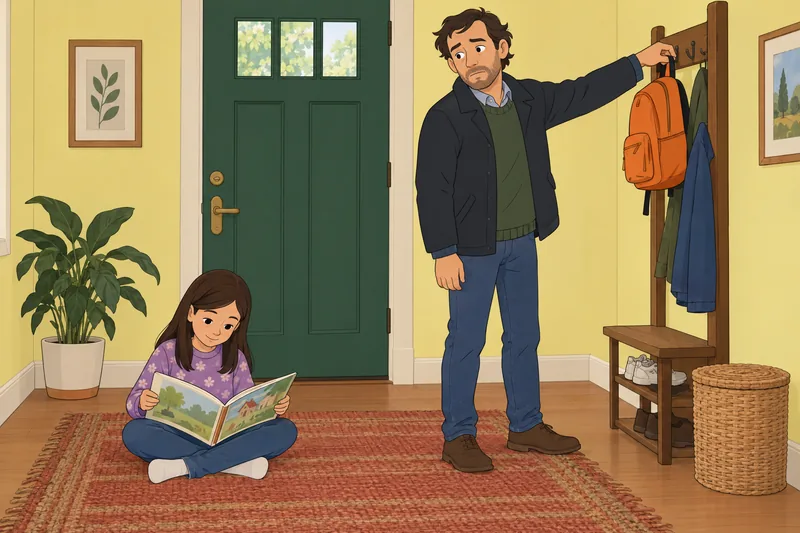 cuestionario de agotamiento: padre hace una pausa.