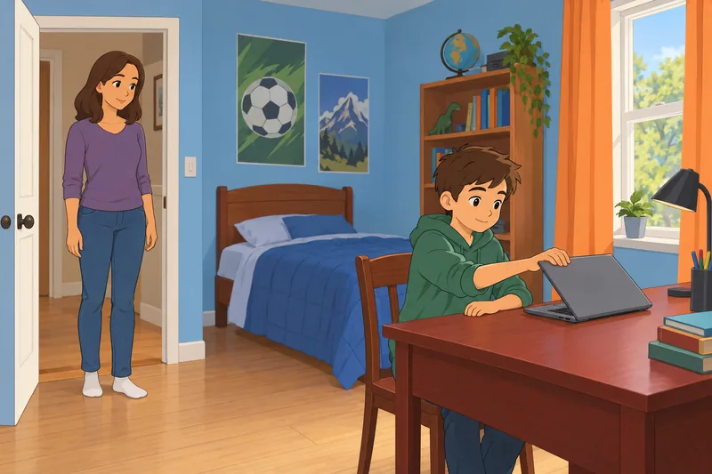 Parental Mediation of laptop limits begins here.
