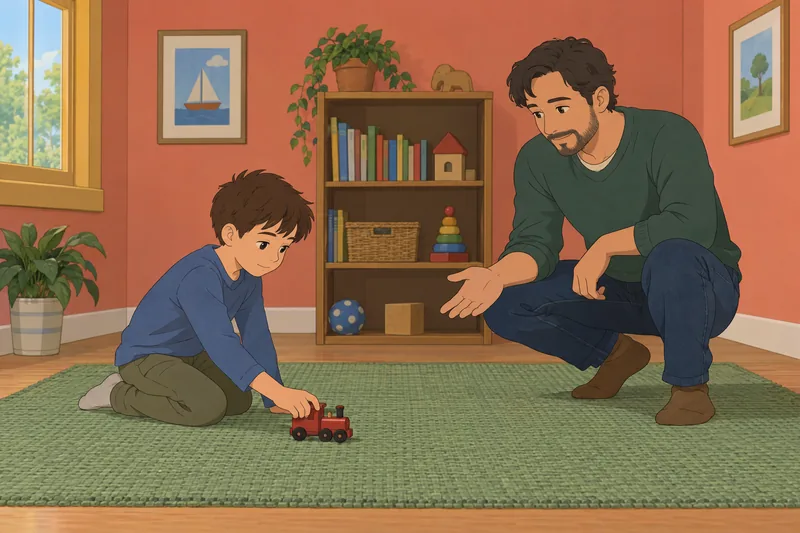 Parental Reflective Functioning: father and son observe.