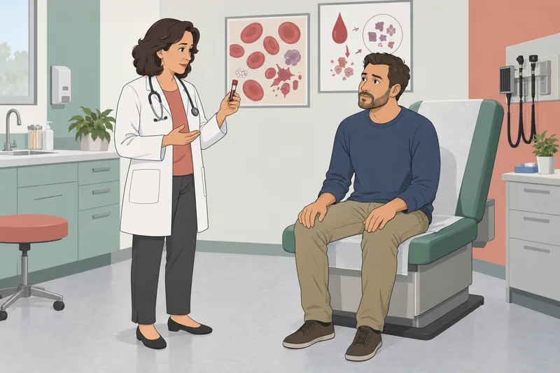 Paroxysmal Nocturnal Hemoglobinuria appears in a clinic.