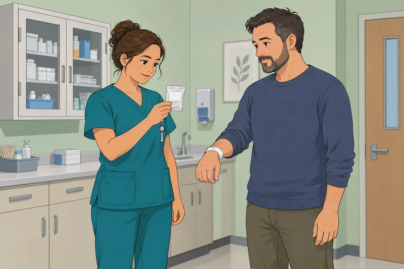 Patient Safety Quiz: nurse verifies a medication dose.