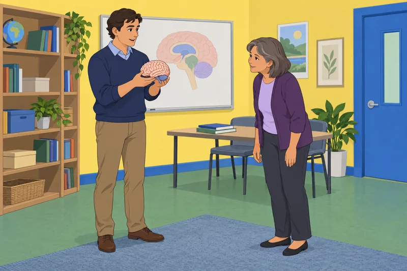 PBA Quiz shows a brain model lesson.