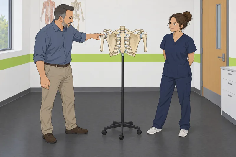 Pectoral Girdle Labeling guides a shoulder-model lesson.