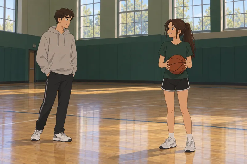 Escena: relaciones con los en el gimnasio.
