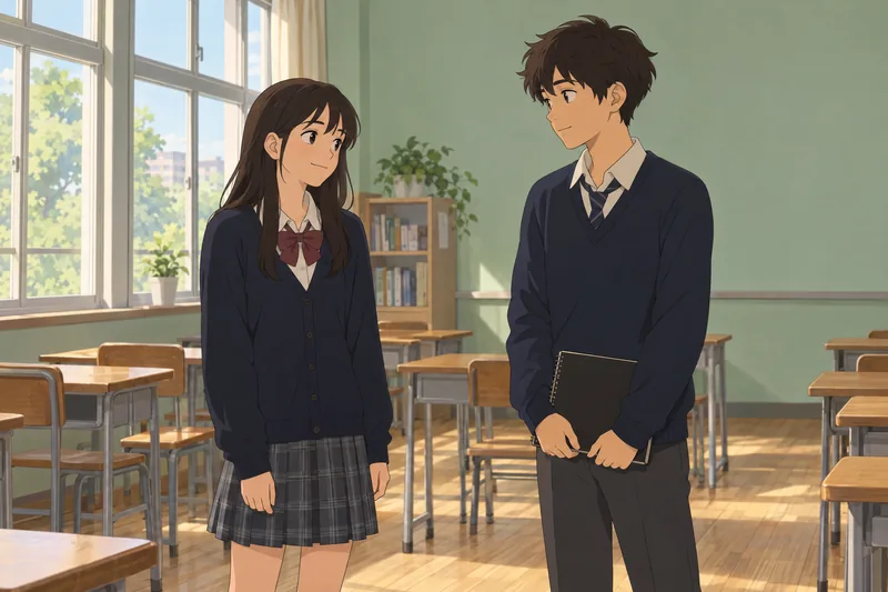 La escena muestra relaciones con los en clase.