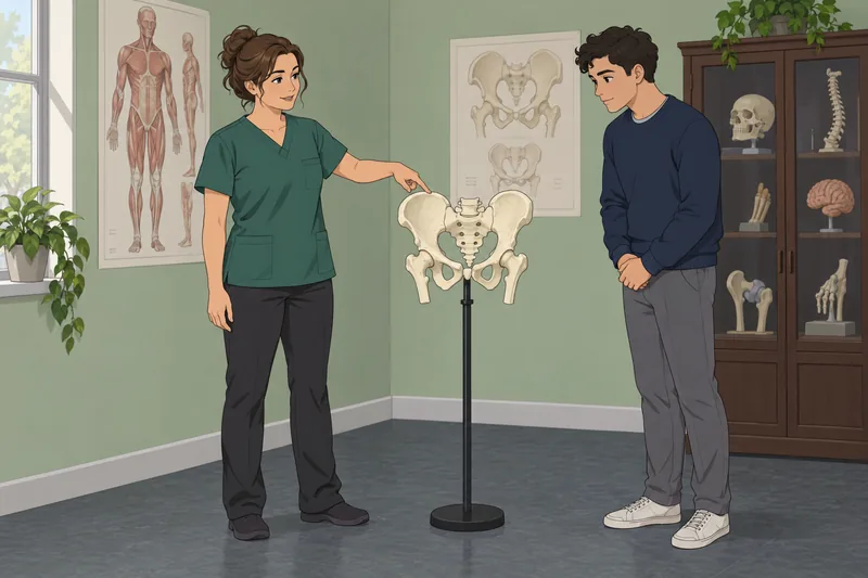 Pelvis Labeling Quiz in a classroom.