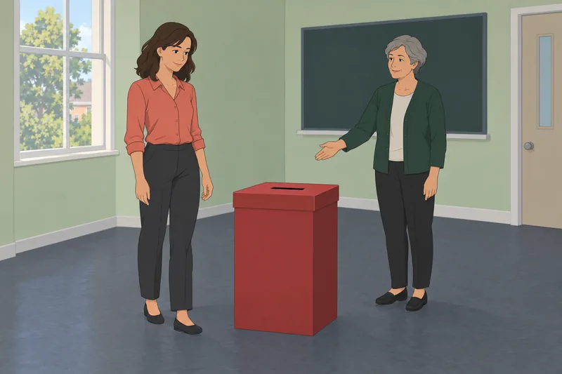 eficacia política percibida muestra a una ciudadana votando.