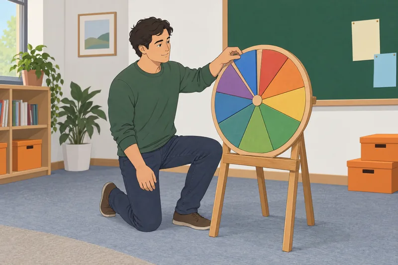 Percentage Quiz scene in a classroom.