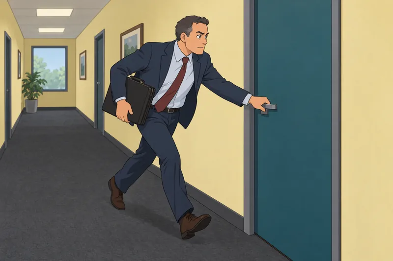 Perceptual Assessment of urgency beside a closed door.