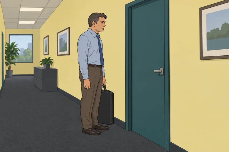 evaluación perceptiva del enfoque ante una puerta.