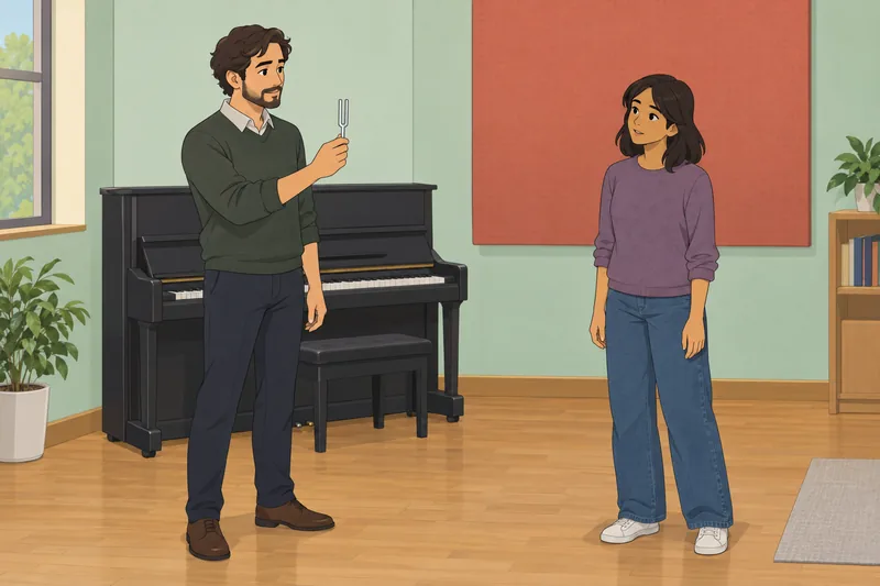 Perfect Pitch Quiz shows a tuning lesson.
