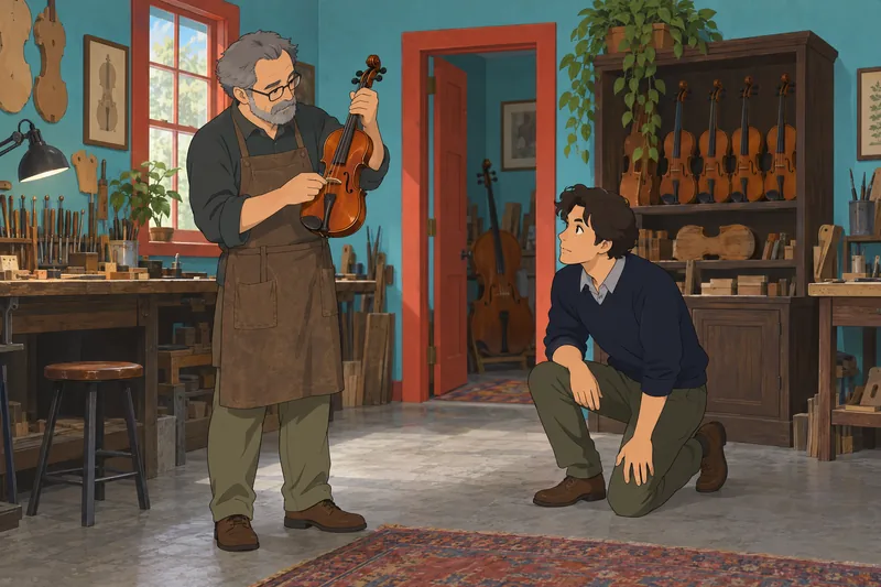 El cuestionario sobre oído muestra un violín.