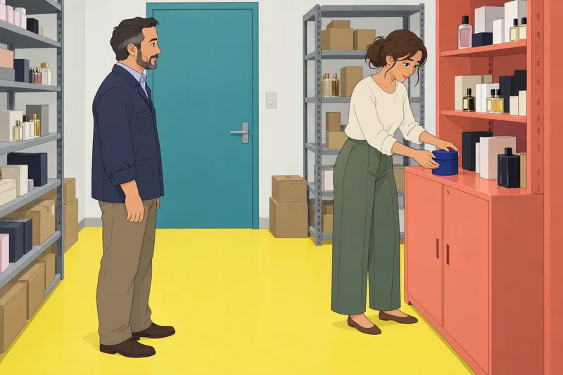Perfume Quiz shows a customer handling an atomizer.