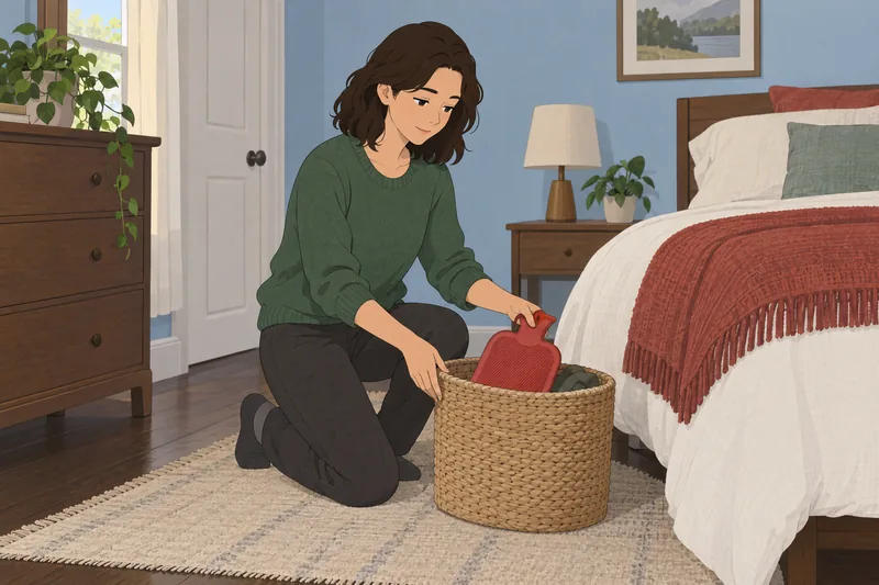Period Quiz: woman prepares pain relief.