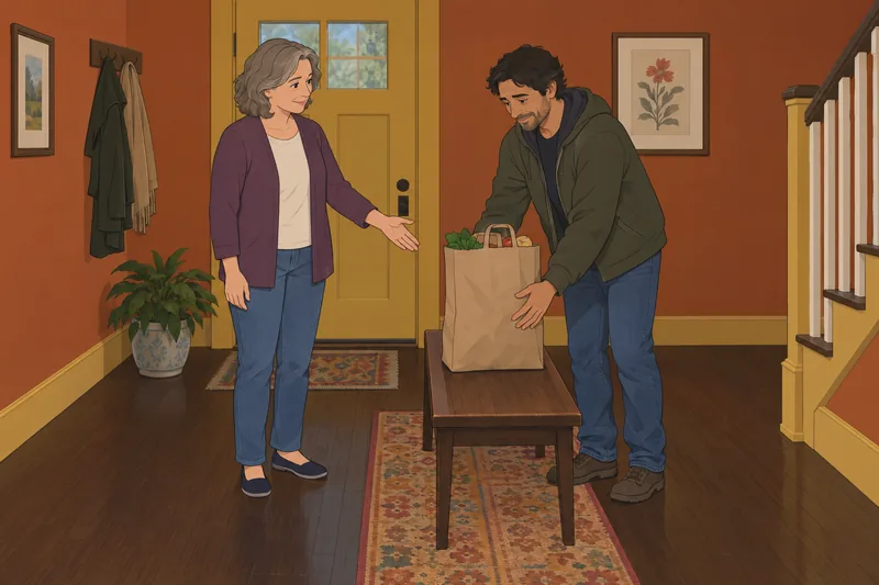índice de distrés: vecinos comparten una bolsa.