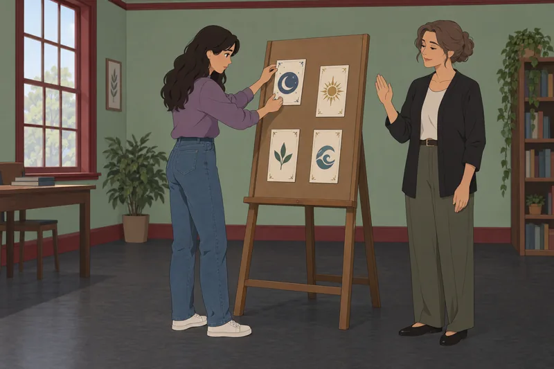 Quiz de Arcanos muestra cartas con símbolos.