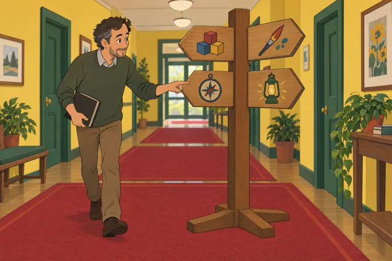 Persona Quiz follows a purposeful hallway direction.