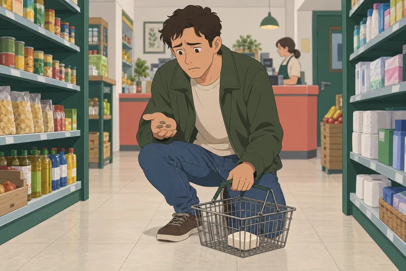 Financial Anxiety Scale follows a sparse grocery basket.