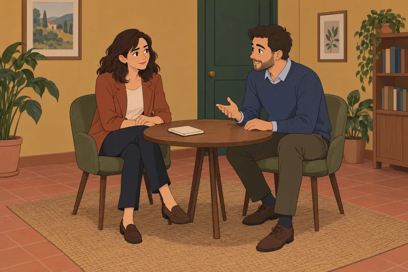 informe personal sobre: conversación serena en una mesa.