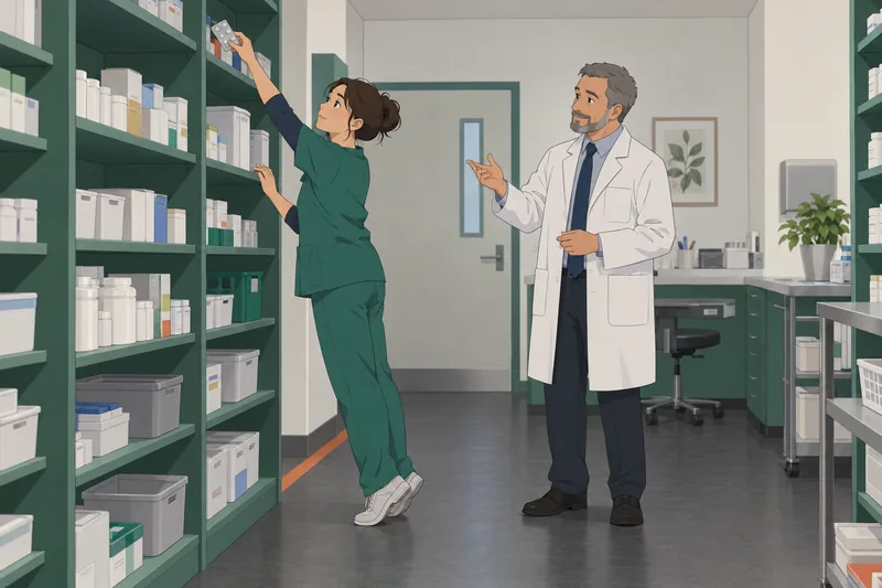 El cuestionario de farmacología muestra paquetes médicos.