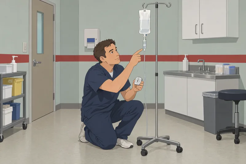 Pharmacy Math Quiz shows infusion-rate practice.