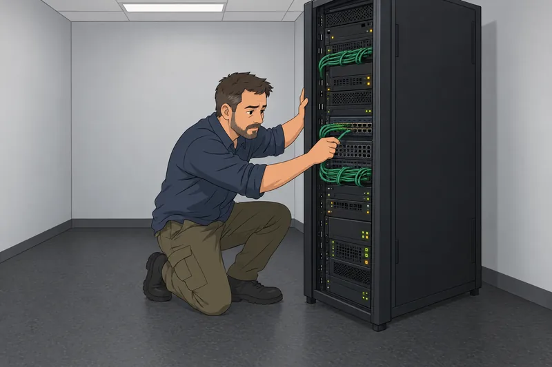 PHP Quiz follows a technician checking server lights.