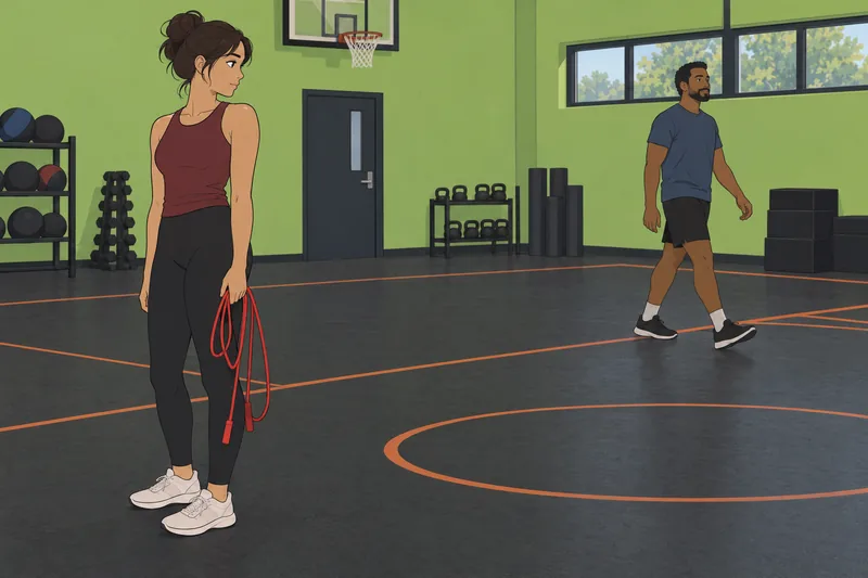 escala de comparación durante una sesión de gimnasio.