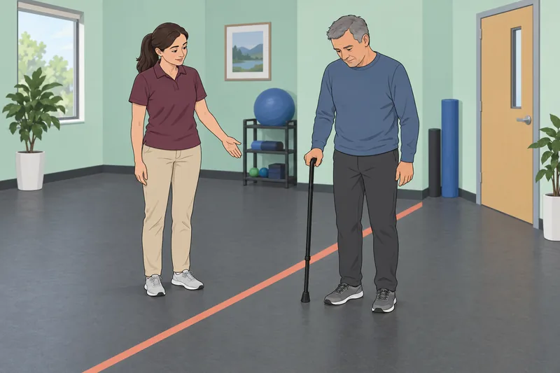 El cuestionario de fisioterapia muestra marcha segura.