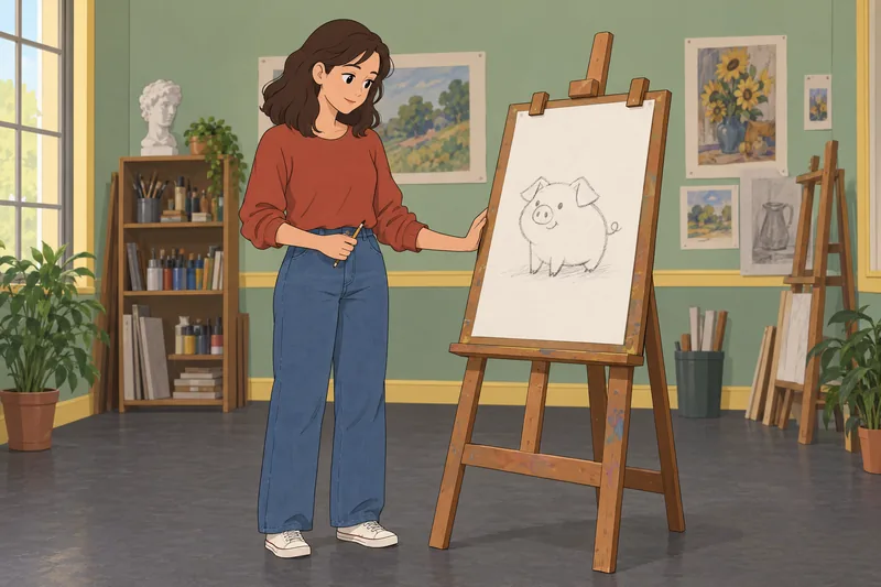 Test de personalidad del cerdito muestra un dibujo.